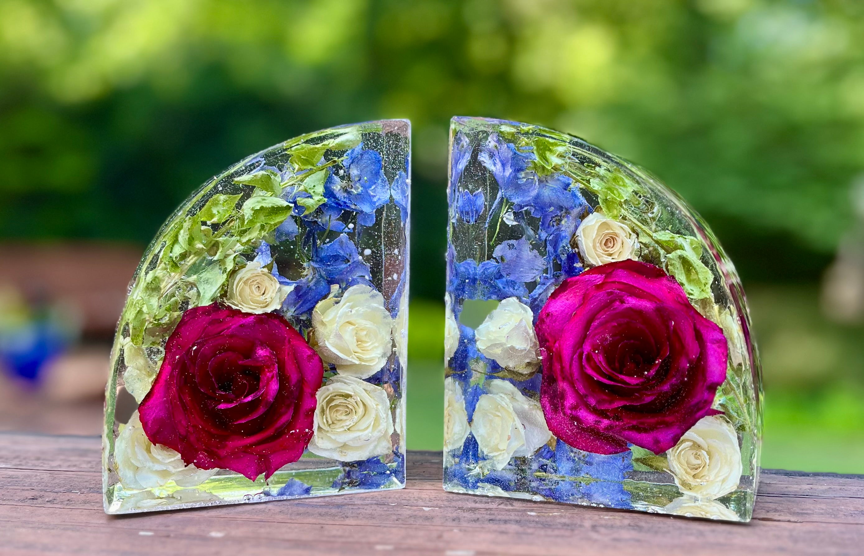 Personalized Resin Book Ends