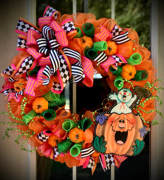 Huge Halloween Wreath for your Front Door Decor