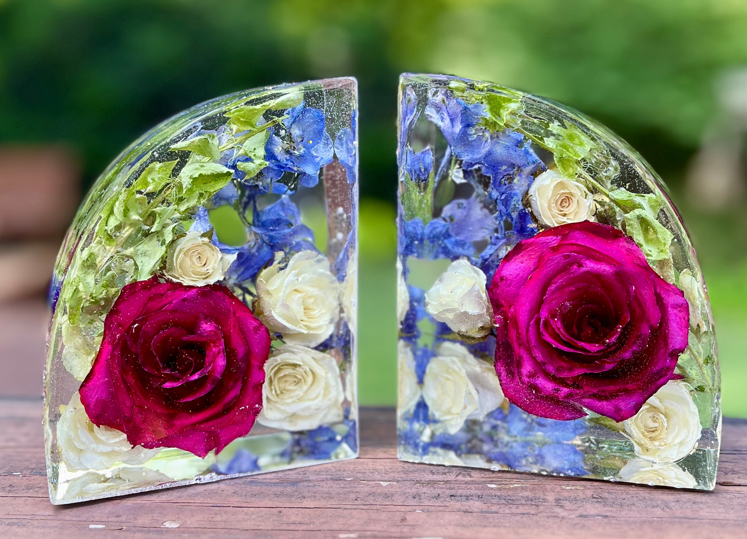 Personalized Resin Book Ends