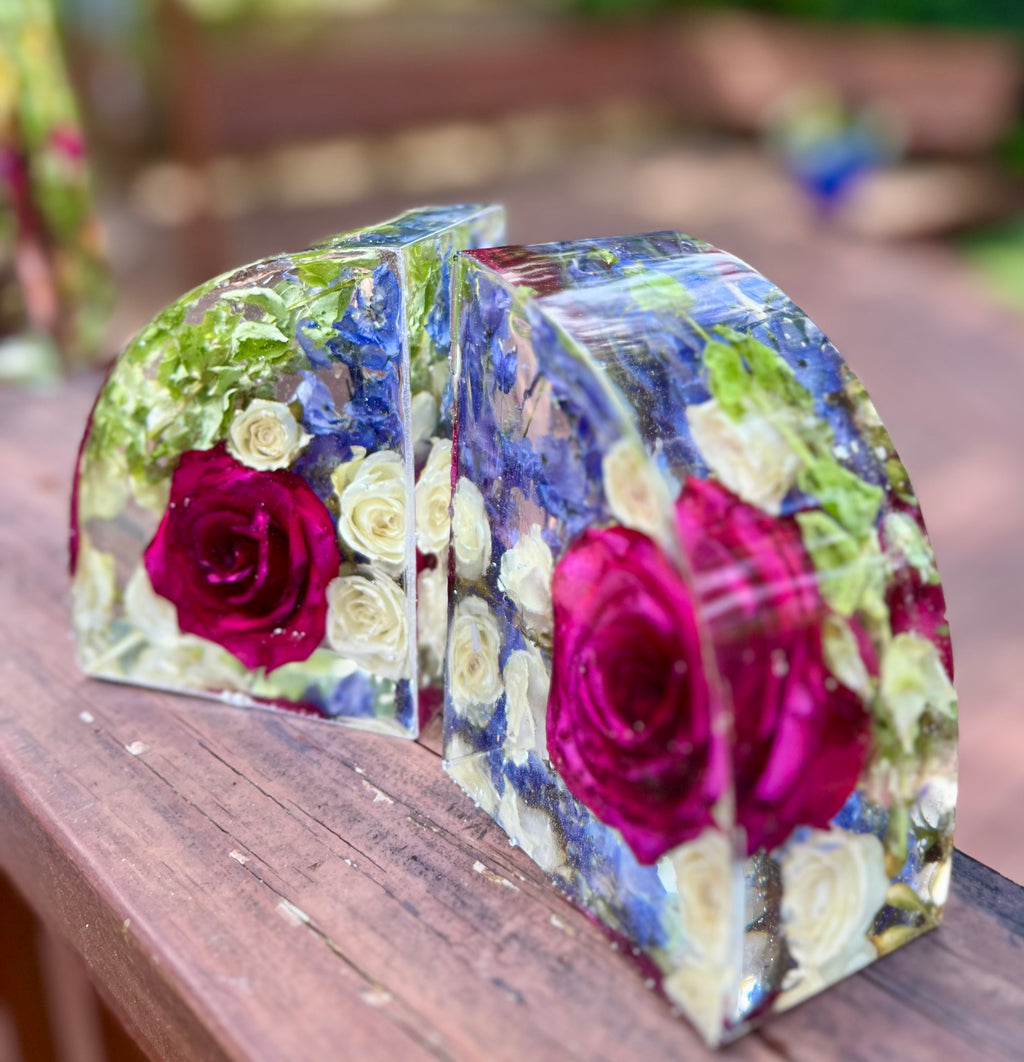 Personalized Resin Book Ends