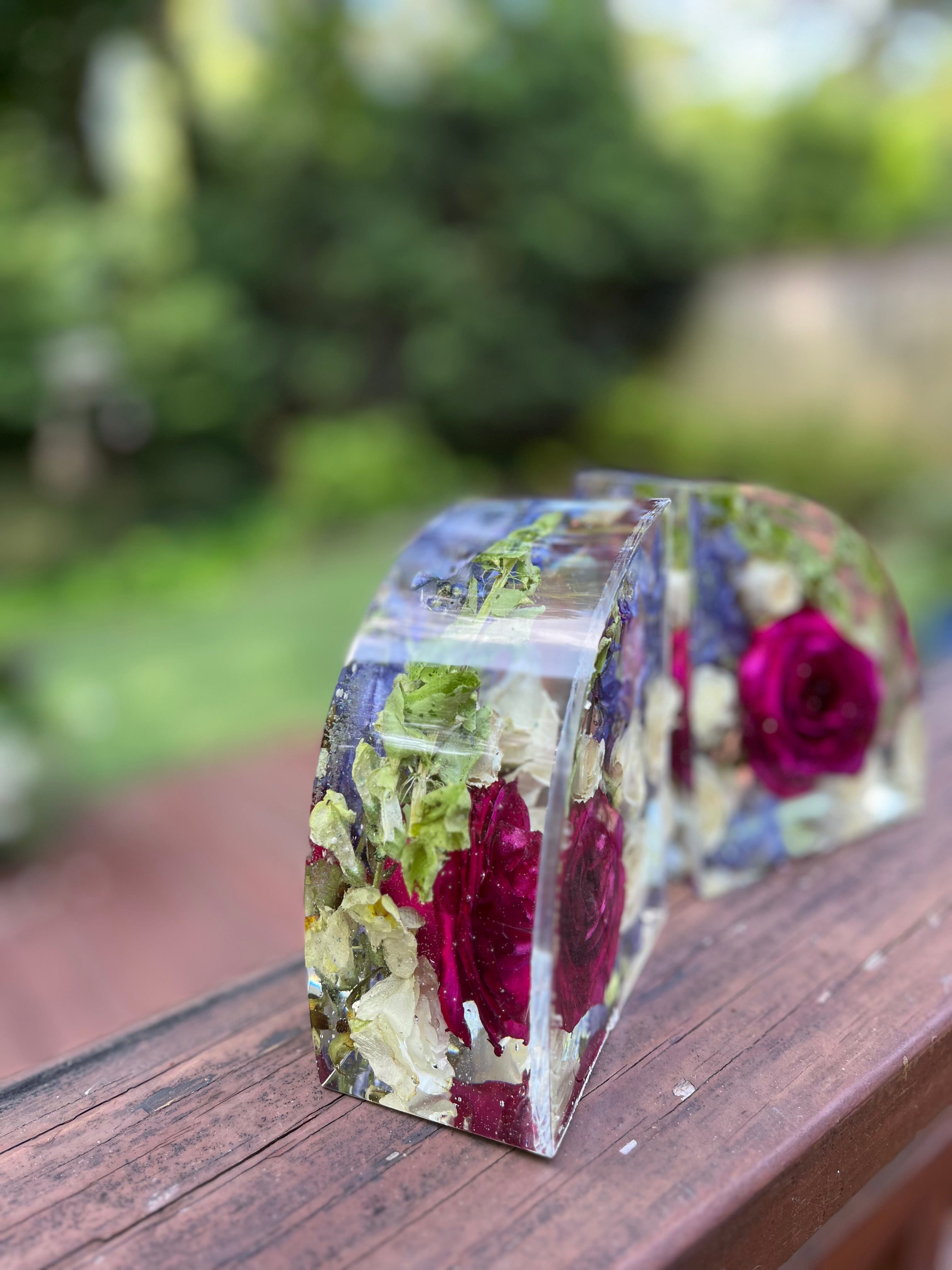 Personalized Resin Book Ends