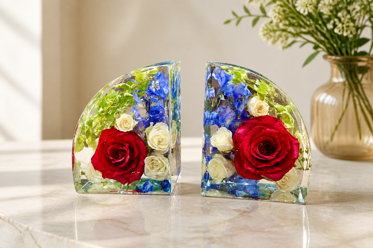 Personalized Resin Book Ends