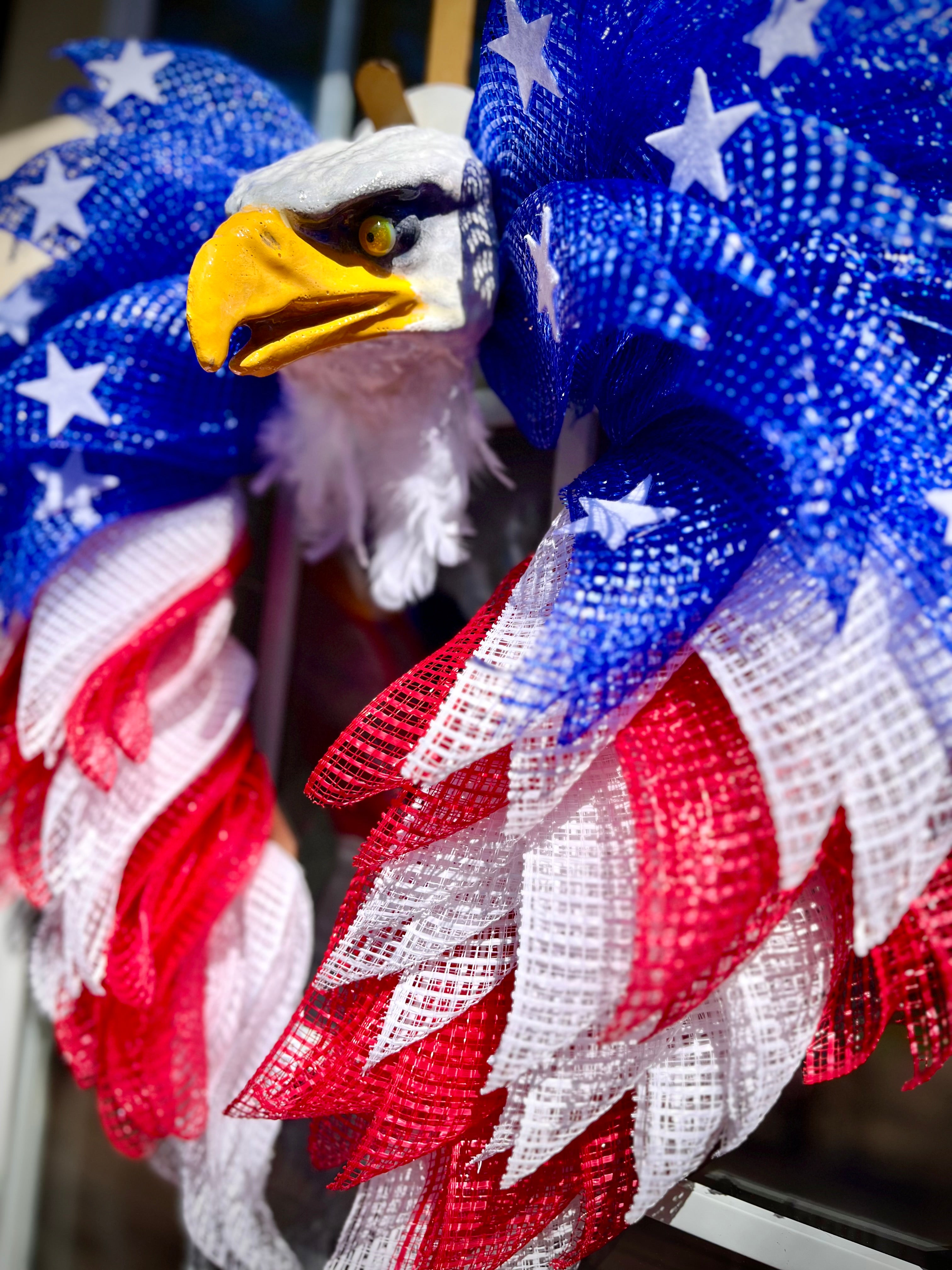 Patriotic Eagle Angel Wing Wreath: Memorial Day Decor