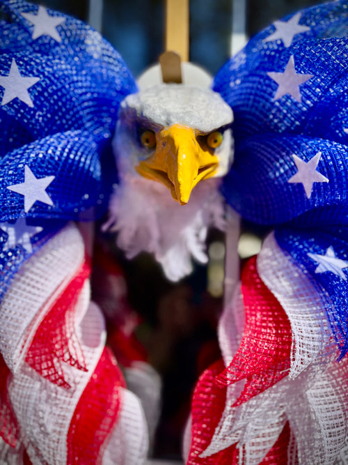 Patriotic Eagle Angel Wing Wreath: Memorial Day Decor