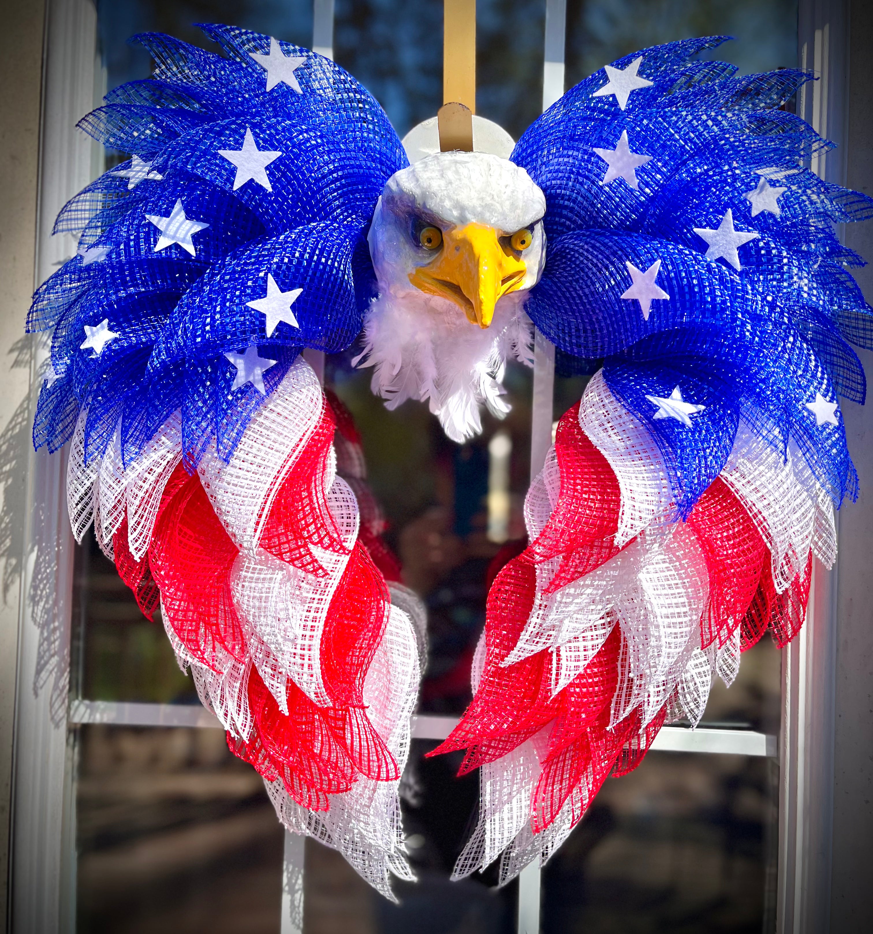 Patriotic Eagle Angel Wing Wreath: Memorial Day Decor