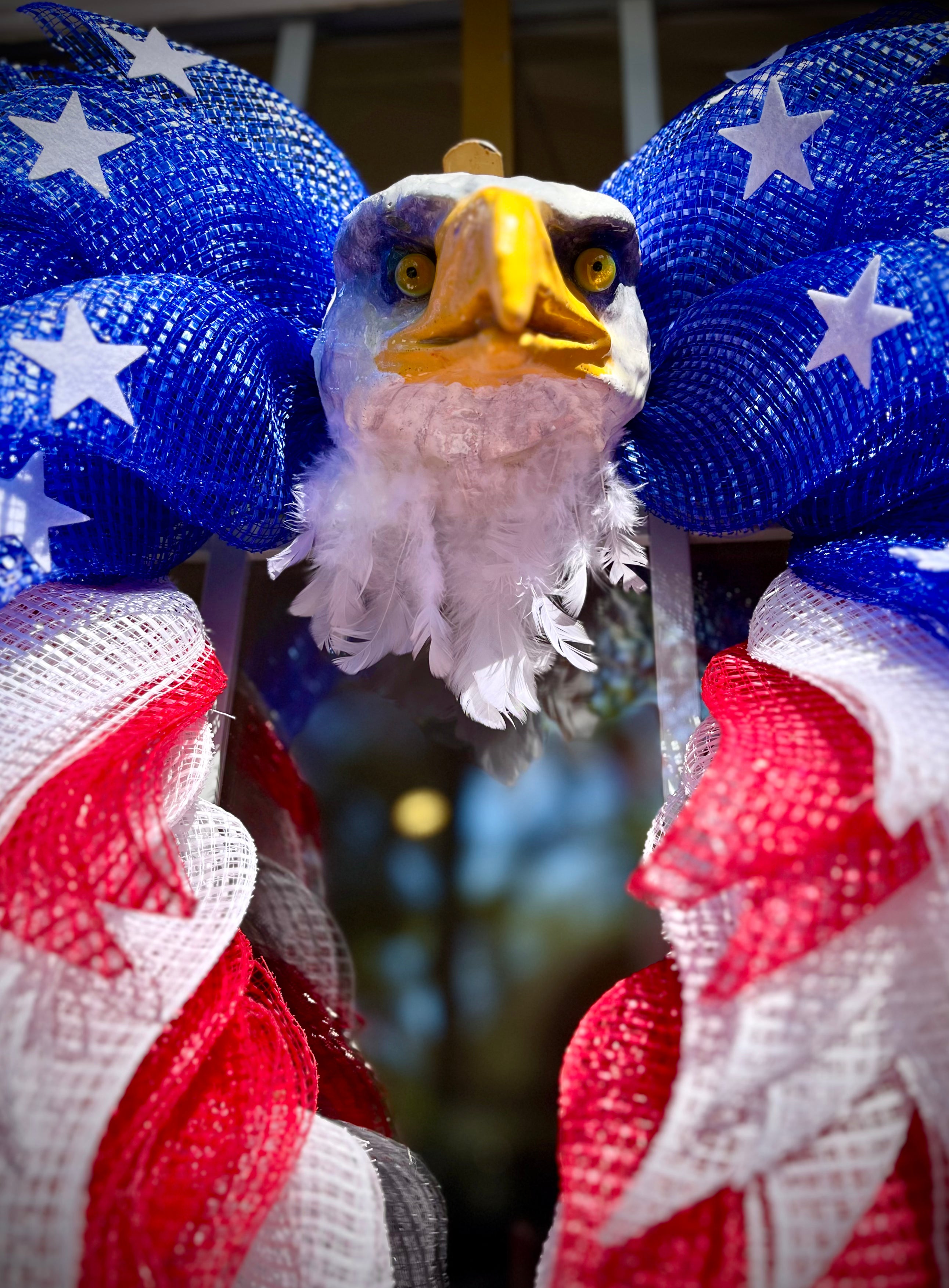 Patriotic Eagle Angel Wing Wreath: Memorial Day Decor