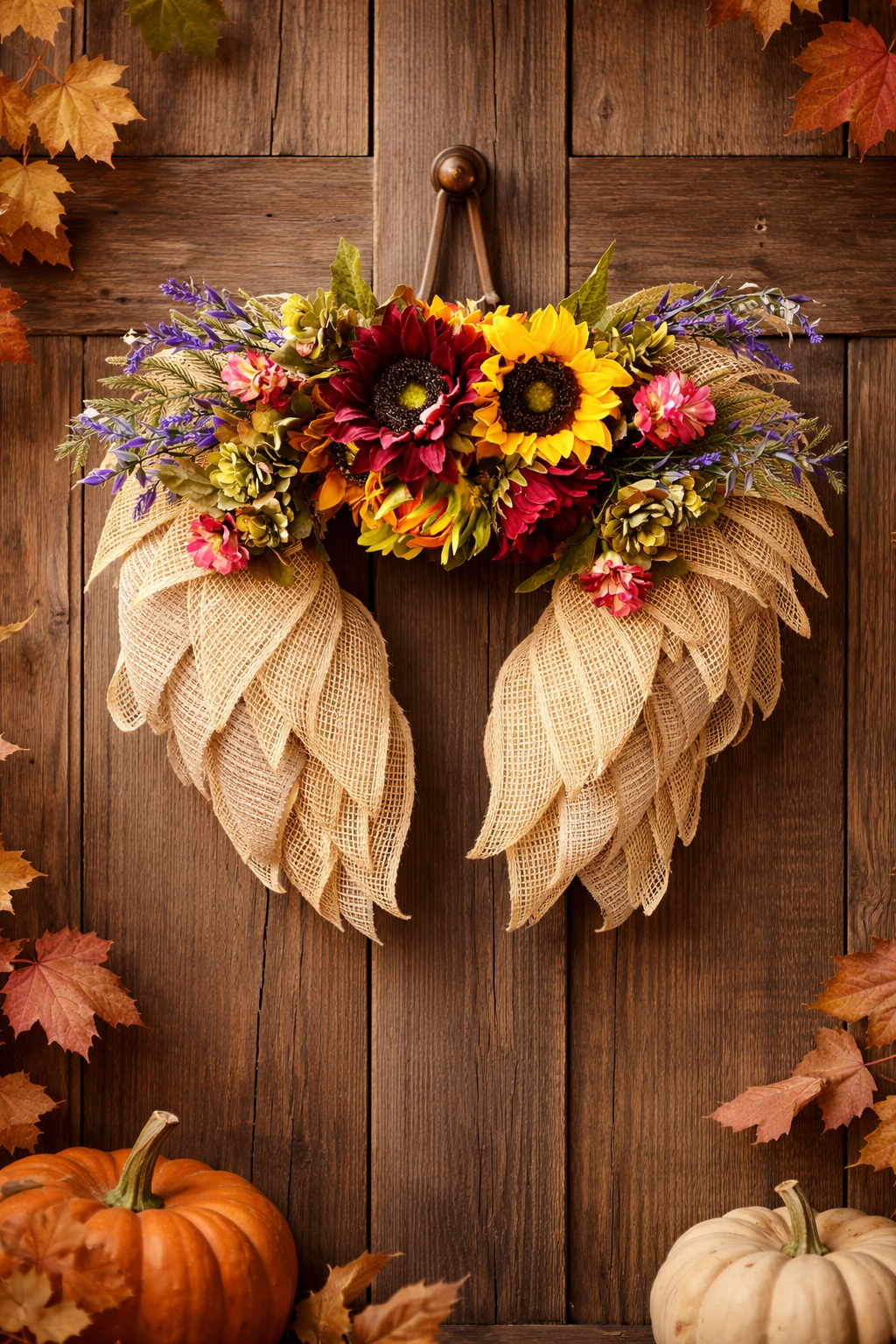 Memorial Angel Wings Wreath: Graveside Remembrance Decor