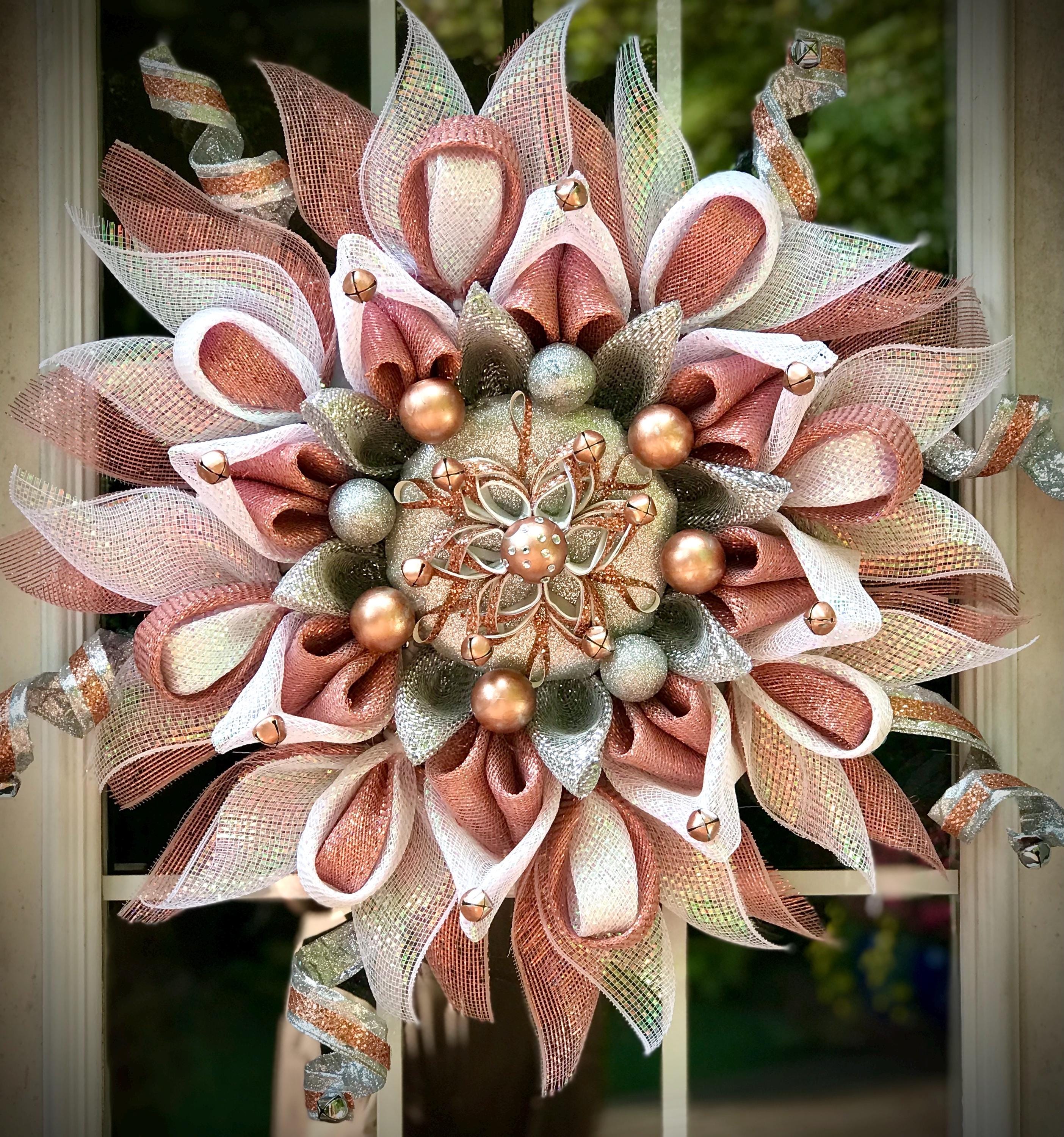 Rose Gold Snowflake Wreath Tutorial: Christmas DIY (Video)