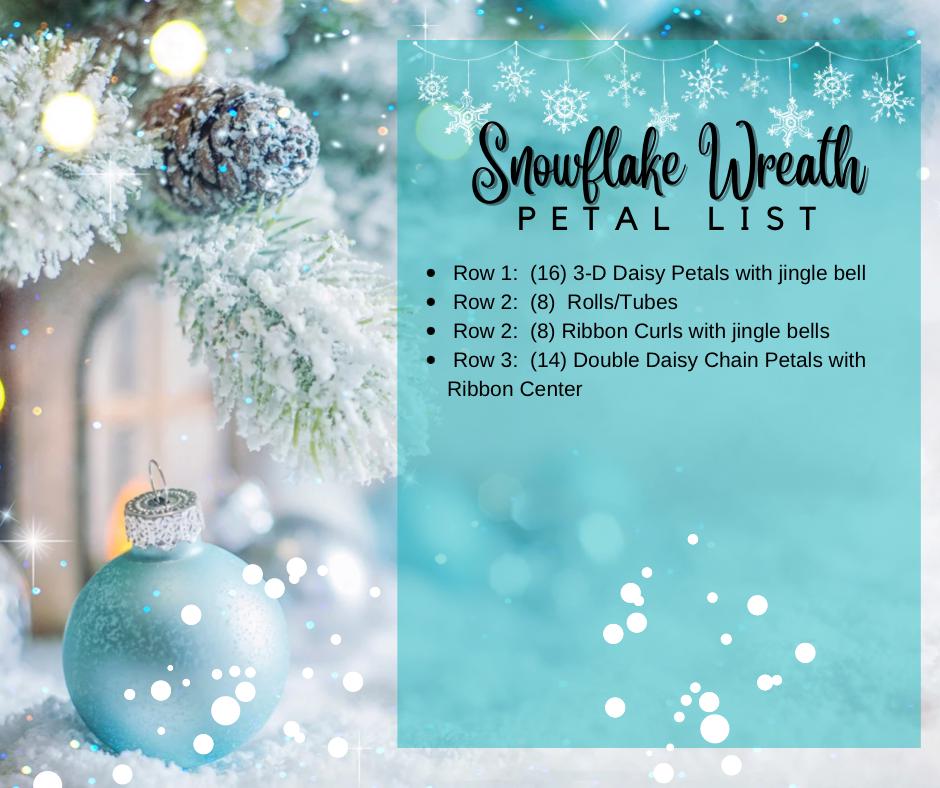 Christmas Snowflake Wreath DIY Tutorial: Blue & Silver Petal Design