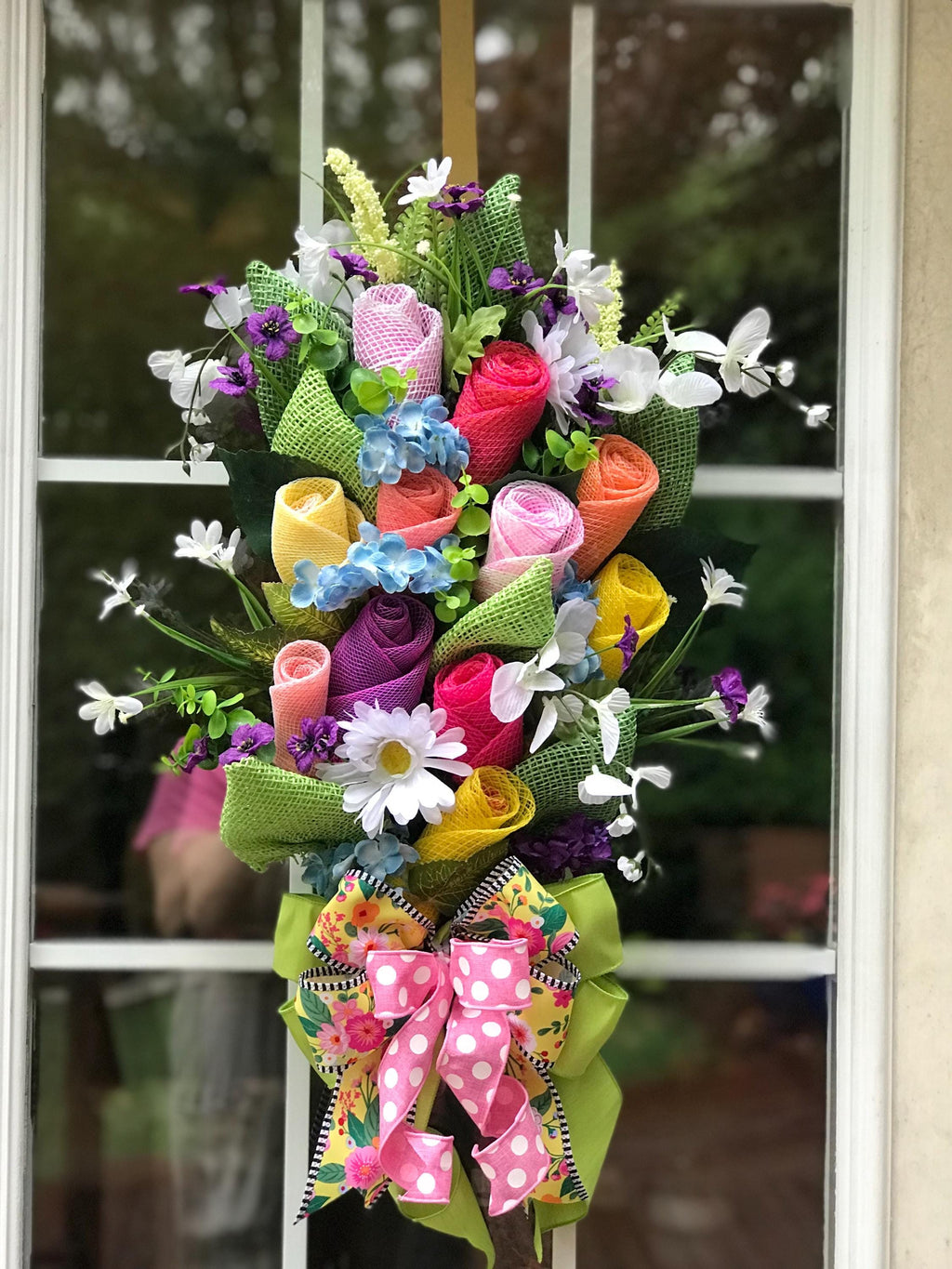 Spring Wreath, Floral Door Decor, Mother’s Day Gift