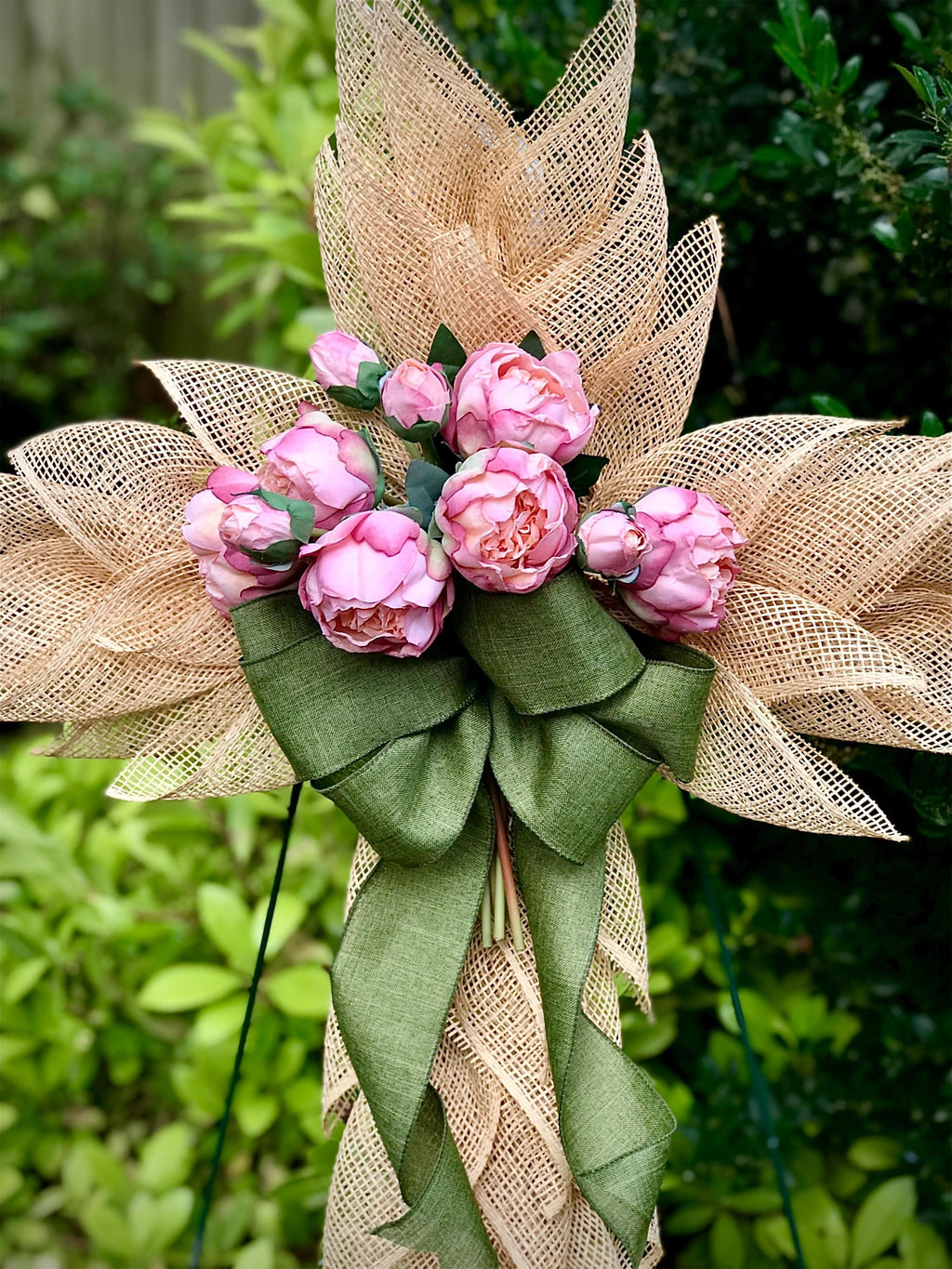 Cross Wreath, Memorial Wreath,  Religious Decor