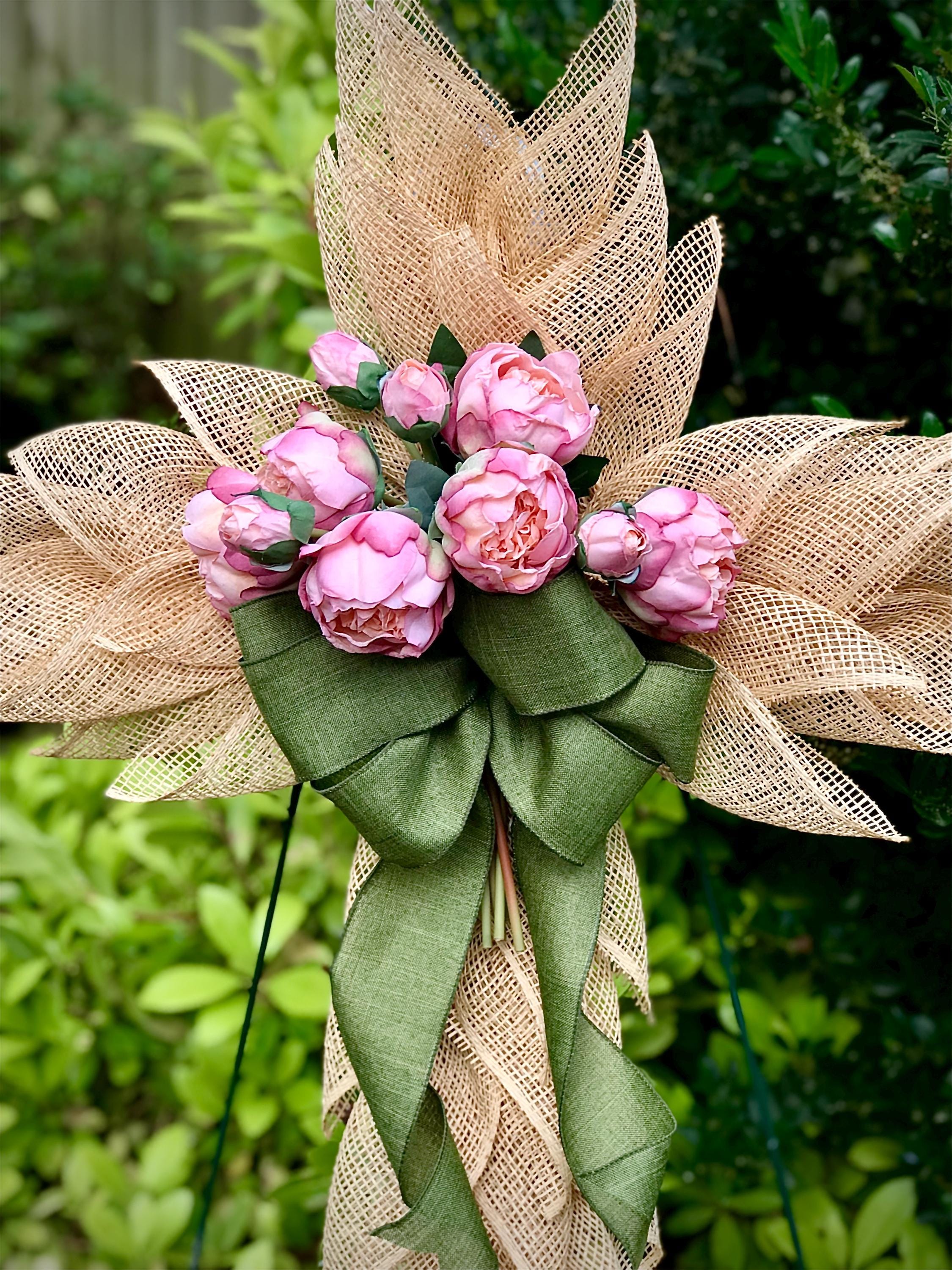 Cross Wreath, Memorial Wreath,  Religious Decor