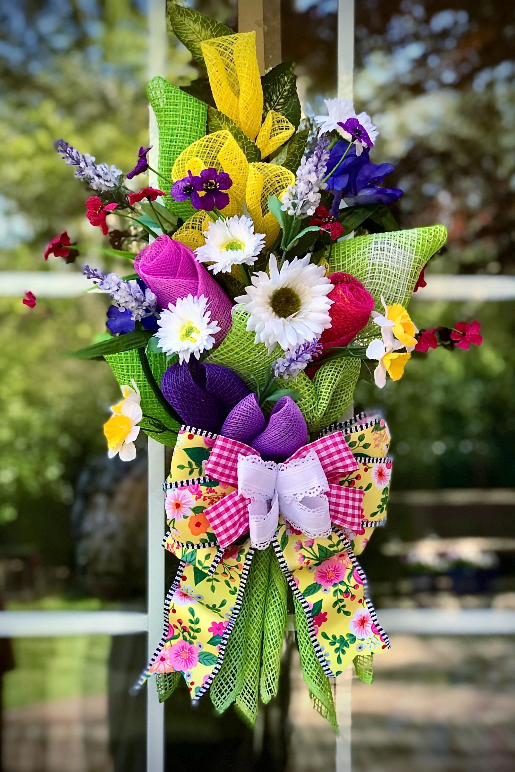 Spring Wreath, Floral Door Decor, Mother’s Day Gift