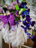 Floral Angel Wings Memorial Wreath