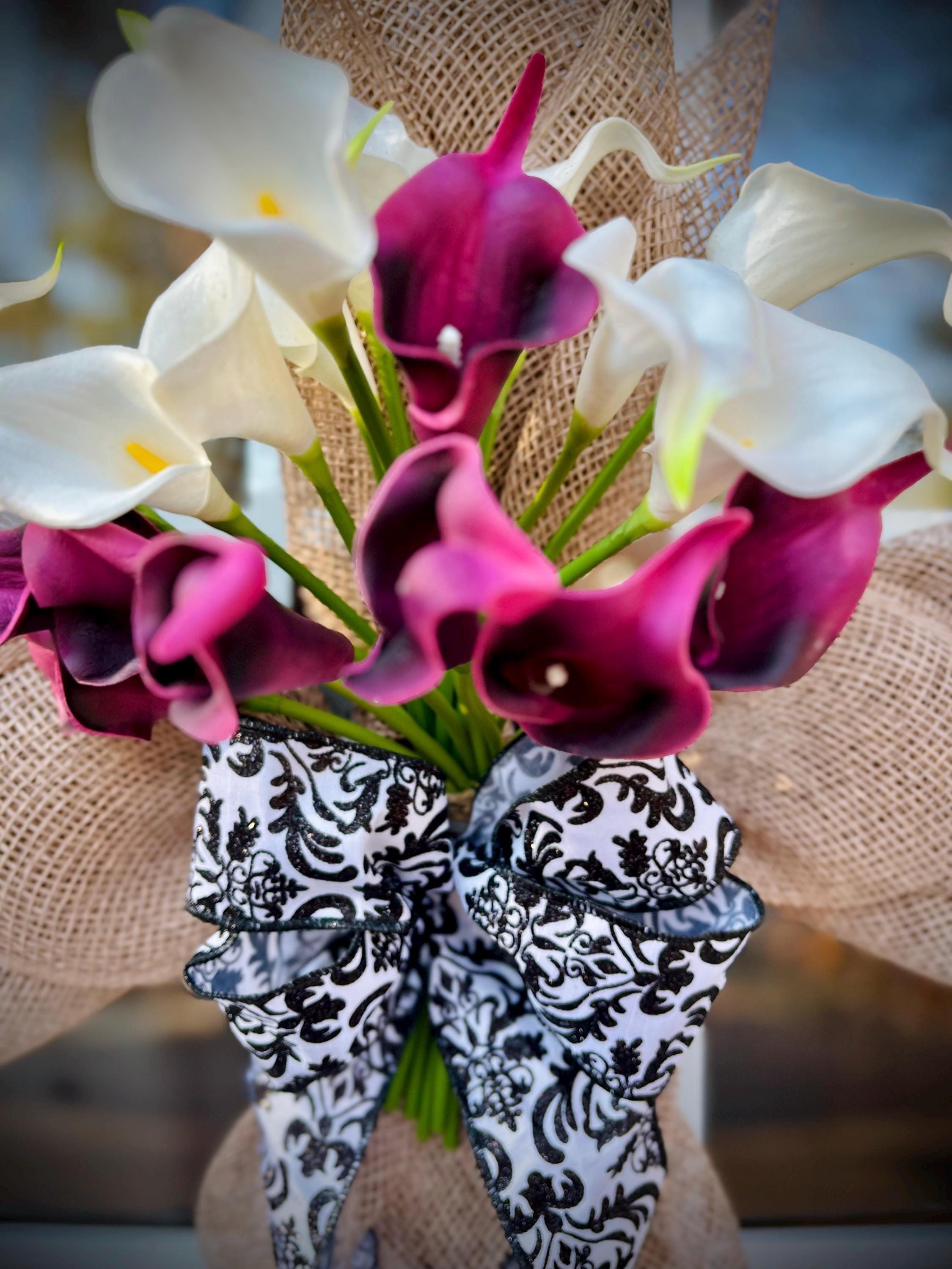 Cross Wreath with Calla Lilies, Easter Spring Door Decor