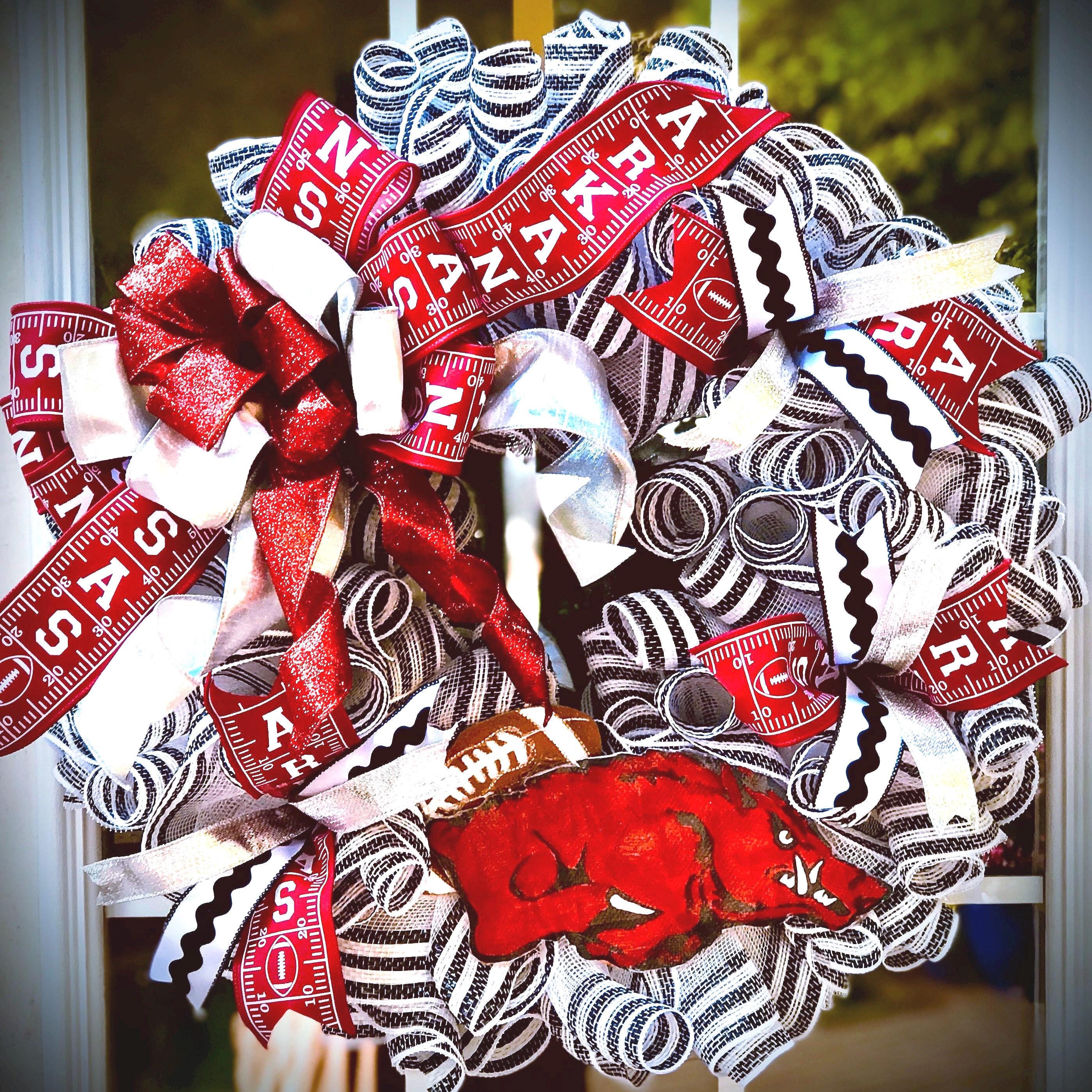 Sports Team Wreath, School Colors & Mascot Door Decor