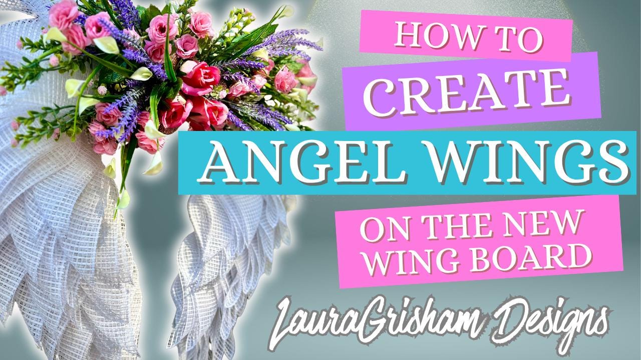 DIY Angel Wing Wreath Kit: Wooden Template Board for Crafting