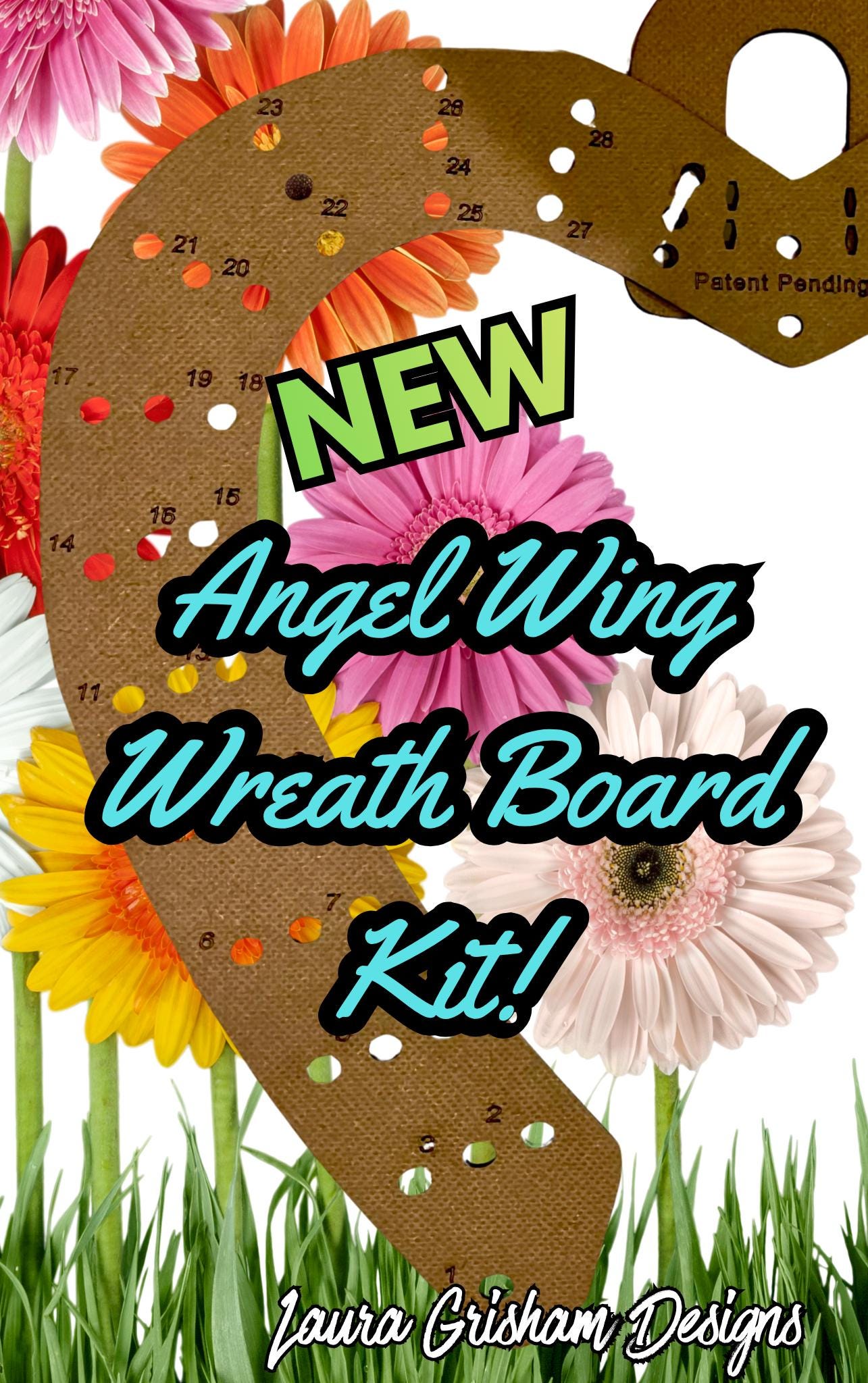 DIY Angel Wing Wreath Kit: Wooden Template Board for Crafting