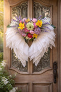 Floral Angel Wings Memorial Wreath, Made to Order
