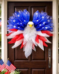 Patriotic Eagle Wreath: 4th of July Americana Front Door Decor