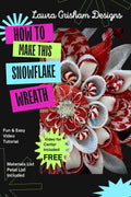 Candy Cane Snowflake Wreath Video Tutorial: Christmas Wreath DIY
