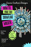 Christmas Snowflake Wreath DIY Tutorial: Blue & Silver Petal Design
