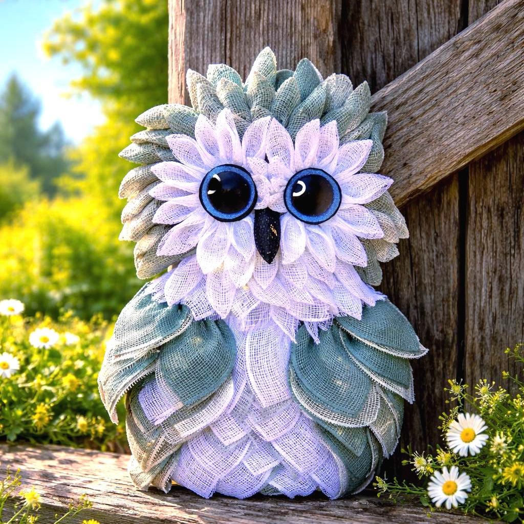 Handcrafted Owl Wreath, Extra Large, Whimsical and Unique Front Door Decor, Cabin Decor