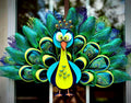 Peacock Wreath, Whimsical and Unique Door Decor