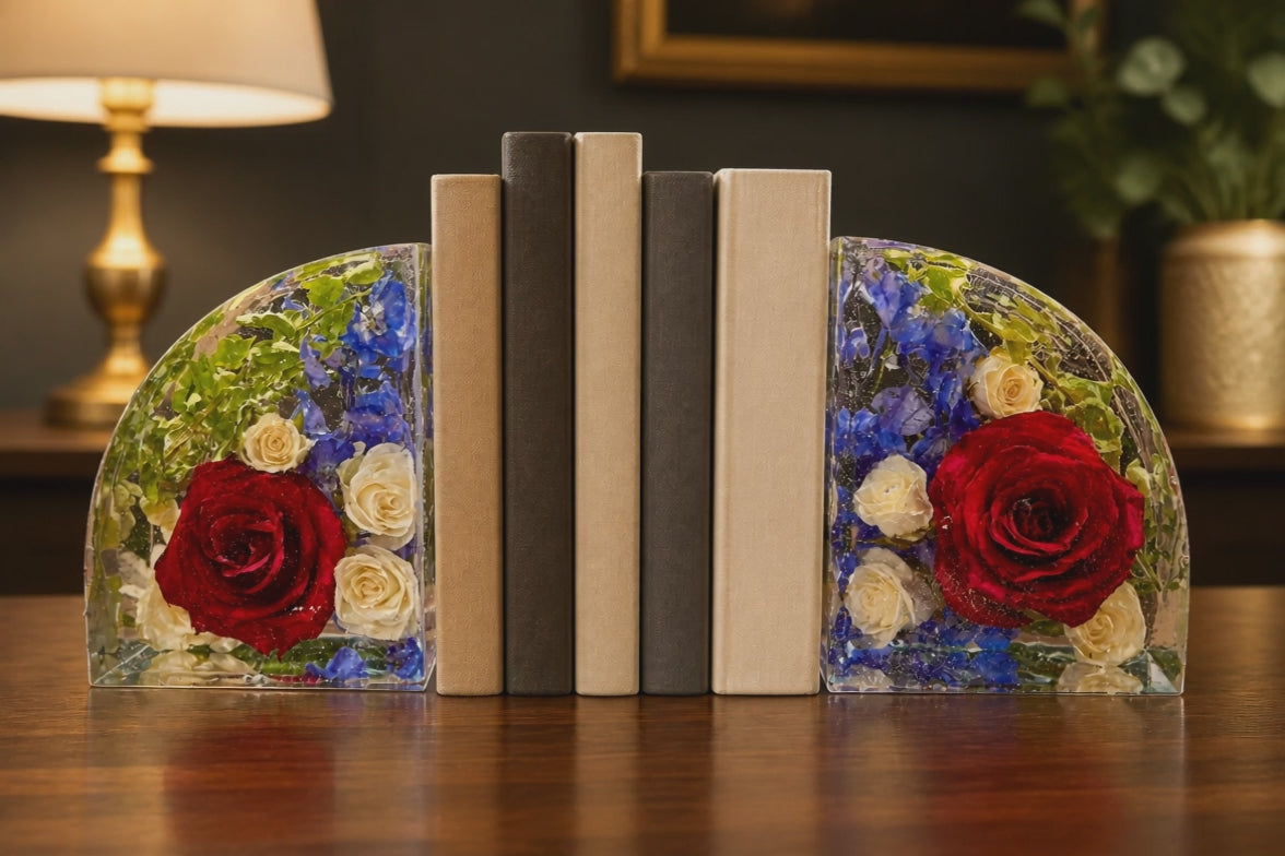 Personalized Resin Book Ends